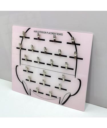 Extension Cord Holder - Acrylic Hair Extension Holder Board | Wig Sectioning Display Grafting Plate Hair Hanger with Clip for Hairpieces Home and Salons Shop light pink - Buy Online on GoSupps.com