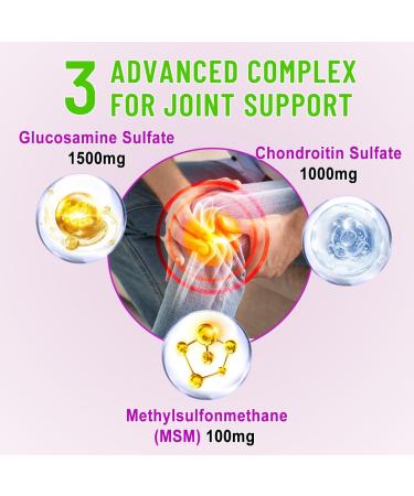 2 Pack Glucosamine Chondroitin Gummies - Glucosamine Chondroitin with MSM Elderberry Turmeric Joint Support Supplement for Adults Men & Women - Blueberry Flavor 120 Cts Blueberry 60 Count (Pack of 2) - Buy Online on GoSupps.com