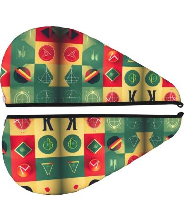 Quick-Dry Coral Velvet Hair Cap - School Math Symbols | Perfect Travel Towel Wrap for Men & Women - Buy Online on GoSupps.com