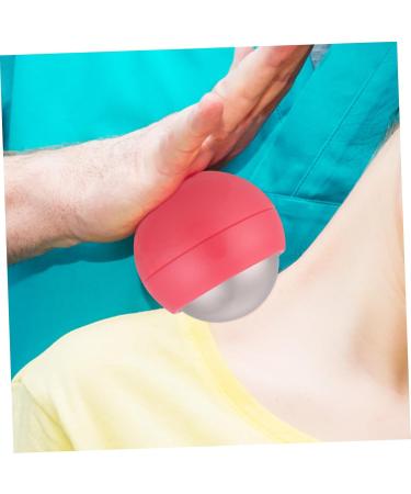 Frcolor 5ST Hand Massage Ball & Face Roller - Trigger Point Full Body Massager Hot/Cold Therapy Tool for Muscle Pain Relief - Pink Stainless Steel - Buy Online on GoSupps.com