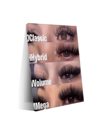 UTWEXZKGE Types of Eyelash Extensions Eyelash Extension Poster Beauty Salon Poster 2 Canvas Art Wall Poster Printing Office Bedroom Aesthetic Poster Living Room 16x24inch(40x60cm) Frame-style