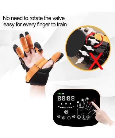 Finger Rehabilitation Robot Gloves for Hand Dysfunction | USB Chargeable LED Display 8 Intensity Levels | Hemiplegia & Stroke Recovery Device - Buy Online on GoSupps.com