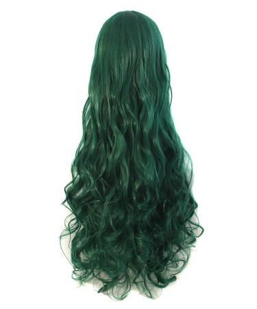 MapofBeauty 32 Long Forest Green Spiral Curly Cosplay Wig - Perfect for Costumes & Parties | International Shipping - Buy Online on GoSupps.com