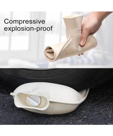 OliviaLiving Hot Water Bag Hot Water Bottle 2 Liter Heat Up and Refreezable Hot Cold Pack with Knit Cover for Pain Relief Hot Cold Therapy Cartoon Owl (Pink) - Buy Online on GoSupps.com