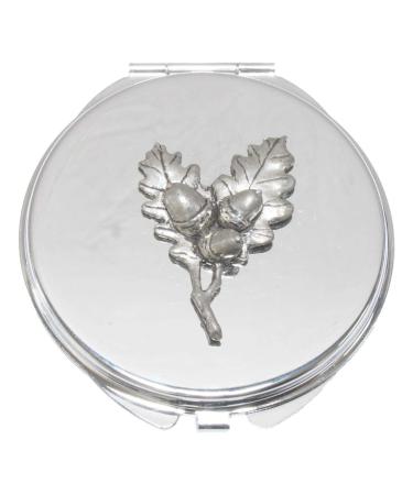 Oak Leaf Compact Mirror Handbag Gift With Free Engraving 247