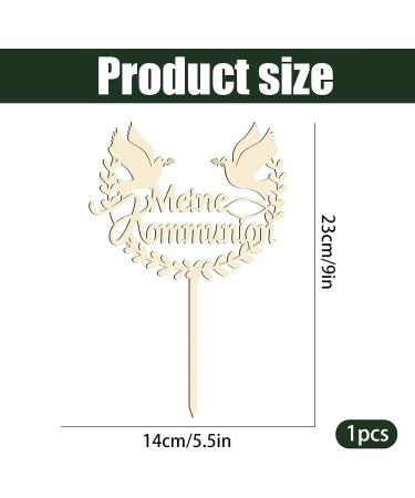 Wooden Cake Topper - My Communion | Perfect Cake Decoration for Boys & Girls | Unique Communion Cake Topper - Buy Online on GoSupps.com