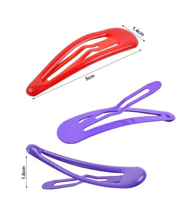 Avodova 40 Colorful Hair Clips for Kids - 5cm Snap Barrettes & Slipproof Accessories for Girls & Women - Buy Online on GoSupps.com