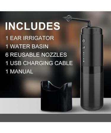 Electric Ear Wax Removal Tool with 9 Reusable Nozzles - Waterproof Ear Irrigation Cleaner for Home Use - Buy Online on GoSupps.com