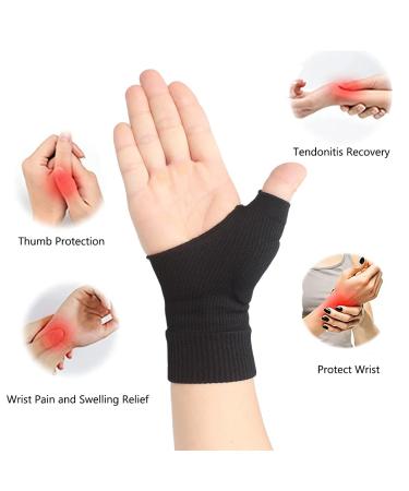 YUNYILAN 2pcs Thumb Compression Arthritis Gloves - Gel Wrist Support for Joint Pain Tendonitis & Sprains (Black - Buy Online on GoSupps.com