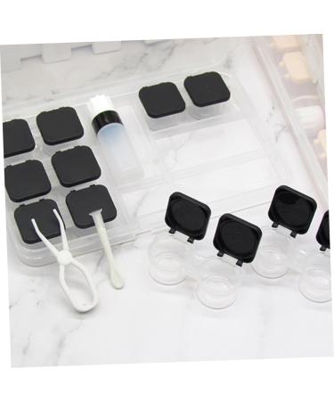 Buy Kombiuda Holder Case Box - Travel Suitcase Pocket Lens Holder Storage Set & Tweezers Clamshell - Black 15.8x9.5cm - International Shipping Available - Buy Online on GoSupps.com