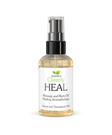 Clearly HEAL Aromatherapy Body Oil Therapeutic Blend with Almond B5 Myrrh & Lavender for Massage and Moisturizing | Luxurious Essential Oils | 100% Natural Vegan No Synthetics! (4 Fl Oz)