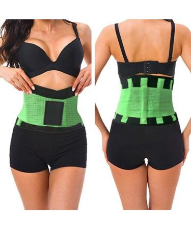 Lumbar brace Men's Elastic Corset Back Lumbar Brace Support Belt Waist Orthopedic Posture Corrector Low Back Belt Waist Support men Green Large