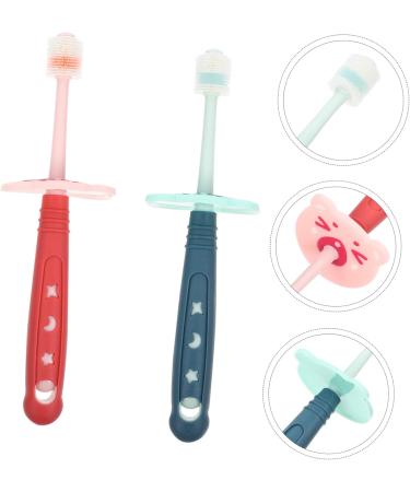 Homsfou Silicone Baby Toothbrush Set | 6-Pack for 6-12 Months | Safe & Soft Manual Teeth Cleaning Tools - Buy Online on GoSupps.com