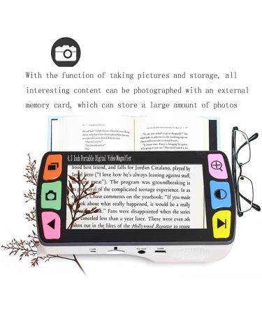 Portable Digital Magnifying Glass 4.3 Inch Portable Digital Magnifying Glass Handheld Low Vision Digital Magnifying Glass - Buy Online on GoSupps.com