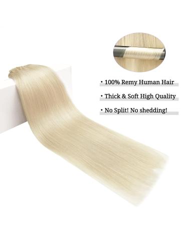 Doores Real Hair Extensions Clip - Light Platinum Blonde 50cm (20 Inch) | 9 Pieces 150g Remy Hair for Thick Natural Look - Buy Online on GoSupps.com