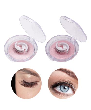 Self Adhesive Eyelashes - Reusable Waterproof Natural & Fluffy | 2 Pairs for Stunning Looks - Buy Online on GoSupps.com