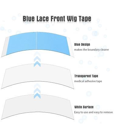 120-Piece Double Sided Lace Front Wig Tape for Waterproof Long & Short Wigs-Easy C-Shaped Adhesive Tape-great for Toupees & Hair Extensions (Blue) - Buy Online on GoSupps.com