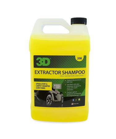 3D Extractor Carpet Cleaner Shampoo for Machine Use - Upholstery Cleaner, Stain Remover & Odor Eliminator - Low Foam, No Residue Formula 1 Gallon