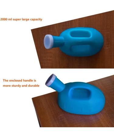 Buy Splash-Proof Urinal Bottle for Men - 2000ml | Perfect for Hospitals Camping and Travel - Blue - Buy Online on GoSupps.com