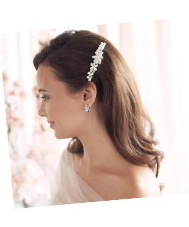 Ipetboom Rhinestone Bridal Comb Bridal Pearl Comb Wedding Hair Clip Bridal Hair Combs Irish Accessories for Women Tiara Wedding Hair Comb Bride Decorate Abs European and American - Buy Online on GoSupps.com