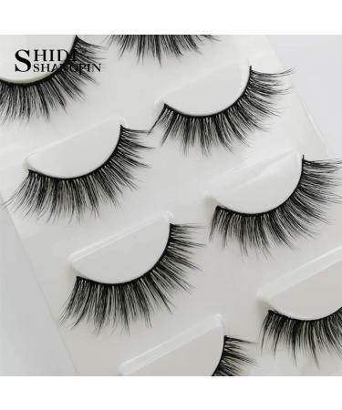 Natural 3D False Eyelashes - 4 Pairs of Reusable Black Imitation Water Mane Eyelashes | International Shipping Available - Buy Online on GoSupps.com
