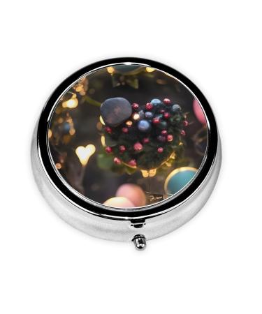 Jungle of Loveround Pill Box 3 Compartment Round Pill Box Organizer Portable Travel Pill Box for Traveling.