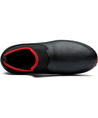 YUKTOPA Waterproof Non Slip Work Clogs Safety Shoes 14 Women/12 Men Black/Red - Buy Online on GoSupps.com