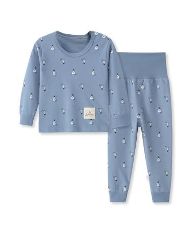 YANWANG 100% Cotton Baby Boys Girls Pajamas Set Long Sleeve Sleepwear(6M-5Years) 6-12 Months Pattern 7(high Belly)