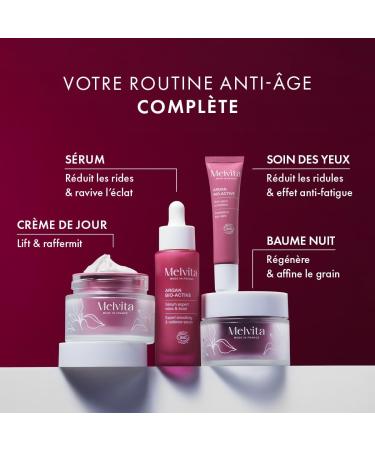 Melvita - Sculpting Serum Anti-Aging and Radiance Argan Bio Active - 99% Natural Care - Certified Organic - Nourishes Smooths Wrinkles and Revives Radiance - High Efficiency - Youth Skin Care - 30 ml - Buy Online on GoSupps.com