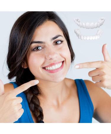 Frenzify Provisional Dentures - 2 Pairs of Cosmetic Veneers for Bad Teeth | Fake Teeth for Instant Smile Makeover - Buy Online on GoSupps.com