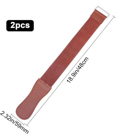 GORGECRAFT 2Pcs 19x2Inch Straight Razor Strop Leather Sharpening Straps - Barber Shop Supplies for Men - Buy Online on GoSupps.com