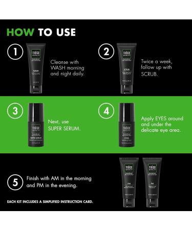 Tiege Hanley Men s Skin Care System - Level 3 | Mens Anti Aging Routine Product Set: Face Wash Serum Day & Night Moisturizer Exfoliating Scrub & Eye Cream | Tighten & Hydrate Your Best Looking Skin - Buy Online on GoSupps.com