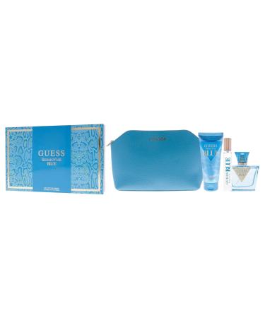 Guess Seductive Blue for Women - 4 Pc Gift Set 2.5oz EDT Spray 3.4oz Body Lotion 0.5oz EDT Spray Pouch 6.4 Fl Oz (Pack of 1) - Buy Online on GoSupps.com
