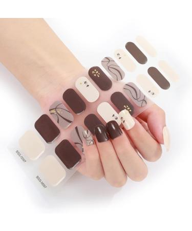 Premium Nail Stickers for Semi-Hardened Gel Nails - 20 Moded Design Gel Nail Polish Envelopes | Perfect for UV/LED Lamp Use - Buy Online on GoSupps.com