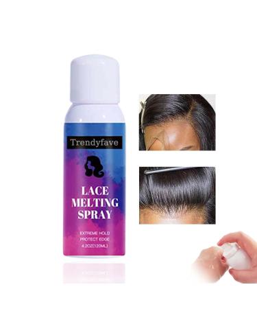 Trendyfave Lace Tint Spray for Wigs Glue Strong Hold Invisible Hair Bonding Glue Waterproof Wig Glue Lace Front Oil-Resistant Spray Glue Adhesive Hair Extension Glue for Quick Hair Replacement