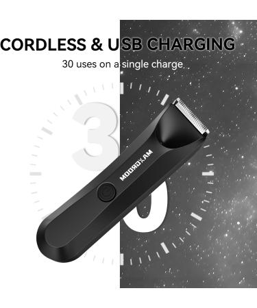 Optimized Groin & Body Hair Trimmer for Men - Wet/Dry Electric Shaver with LED Light Guide Comb & Travel Bag - International Shipping Available - Buy Online on GoSupps.com