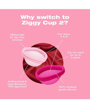 Intimina Ziggy Cup 2 - Extra-Thin Reusable Menstrual Disc | Size B | Flat-Fit Design | Menstrual Cup Ring - Buy Online on GoSupps.com