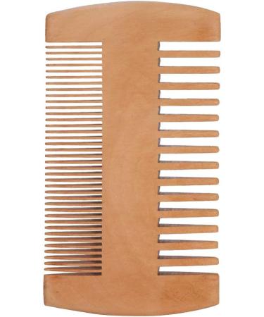 Natural Peach Wood Beard Comb - Anti-Static Double Sided Grooming Tool for Men - Buy Online on GoSupps.com
