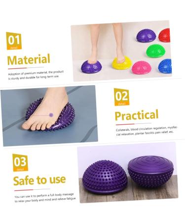 Beavorty Durian-Ball Portable Foot Massage Device - Relaxing Lacrosse Massage Balls for Plantar Fasciitis & Arm Relief - Violet PVC - 16x16x8cm Purple - Buy Online on GoSupps.com