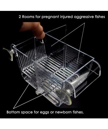 Qguai Fish Breeding Box | Perfect Tank Divider for Aggressive Fish | Nursery & Hatchery for Injured/Shrimp/Cichlids | Breeder Incubator for Eggs & Baby Fish - S (5.3*2.7*2.9) - Buy Online on GoSupps.com
