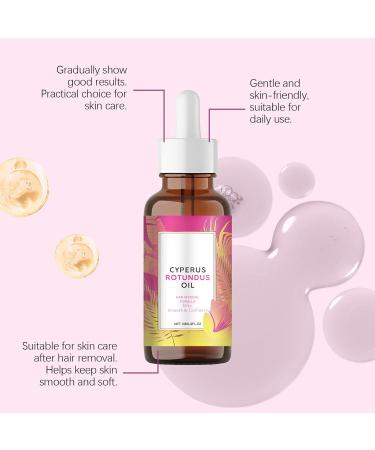  AJOG Natural Cyperus Rotundus oil for hair removal and hair growth reduction. Plant-based formula for arms underarms body and bikini line. Moisturizes and soothes the skin. (8 pieces) - Buy Online on GoSupps.com