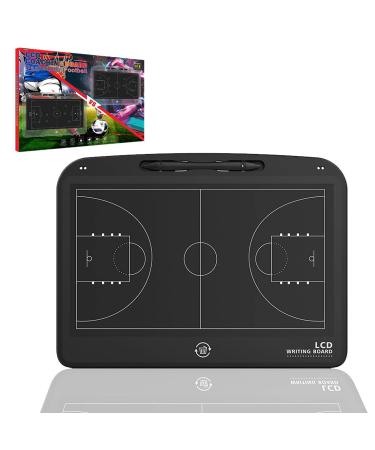 VNVDFLM LCD Basketball/Soccer Coaching Board,Electronic Tactical Training Board,Basketball/Football Coach Board Basketball Coaching Equipment Accessories,Basketball Coach Gift basketball black