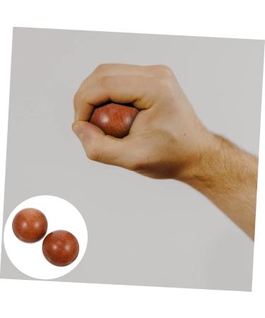 Handmade Health Ball Set - 2pcs Hand Massage Devices for Muscle Relief & Fitness Training - Red Brown 5x5x5cm - Buy Online on GoSupps.com