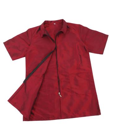 DRESSOOS Hairdressing Overalls Work Dress Clothing Pet Grooming Workwear Pet Grooming Work Wear Grooming Clothes Barber Apron Red Pet Shop Uniform Men and Women Nylon Polyester