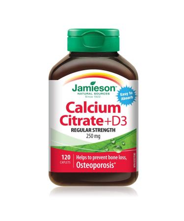 Jamieson Calcium Citrate + Vitamin D3 120 Caplets
