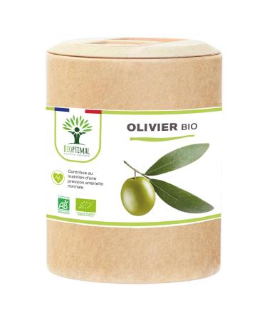 Olivier bio - Bioptimal - Compl ment alimentaire - Circulation Sanguine Tension Cardio - Feuille d'olivier en Poudre - 700mg par jour - Fabriqu en France - Certifi par Ecocert - 200 g lules 200 unit (Lot de 1)