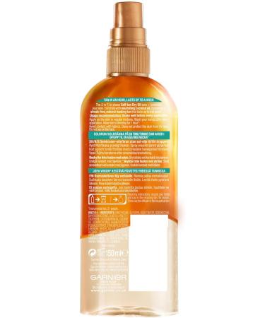 Garnier Ambre Solaire Natural Bronzer Self Tan Dry Oil 150ml - Coconut Oil Enriched Vegan Formula for Luminous, Streak-Free Tan Lasting Up to 1 Week - Buy Online on GoSupps.com