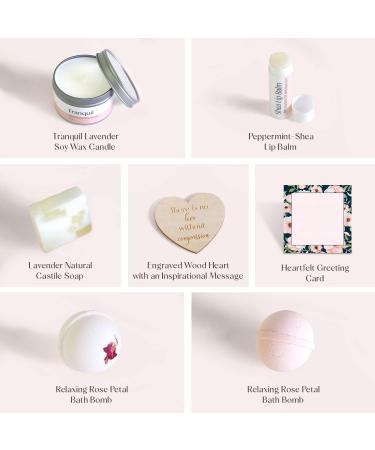 Dear Ava Spa Gifts for Women - Organic Self Care Luxury Bath & Body Kit - Relaxing Anti-Stress Gift Set with Heartfelt Card for Her - Buy Online on GoSupps.com