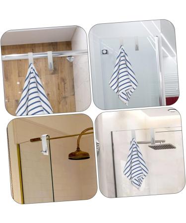 Gadpiparty 6 Pcs Bathroom Door Hook Shower Door Coat Hangers Bath Towel Hooks Back Door Hook Storage Coat Hook 17.8X4CMx3pcs Silverx3pcs - Buy Online on GoSupps.com