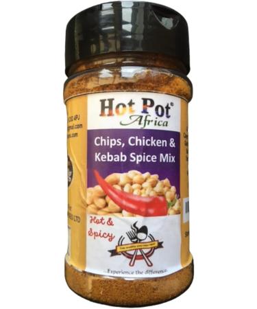 Chicken Chips & Kebab Seasoning Spice Powder Shaker (100g) Hot & Spicy - Expertly blended with Nuts Pepper and Spices - Buy Online on GoSupps.com